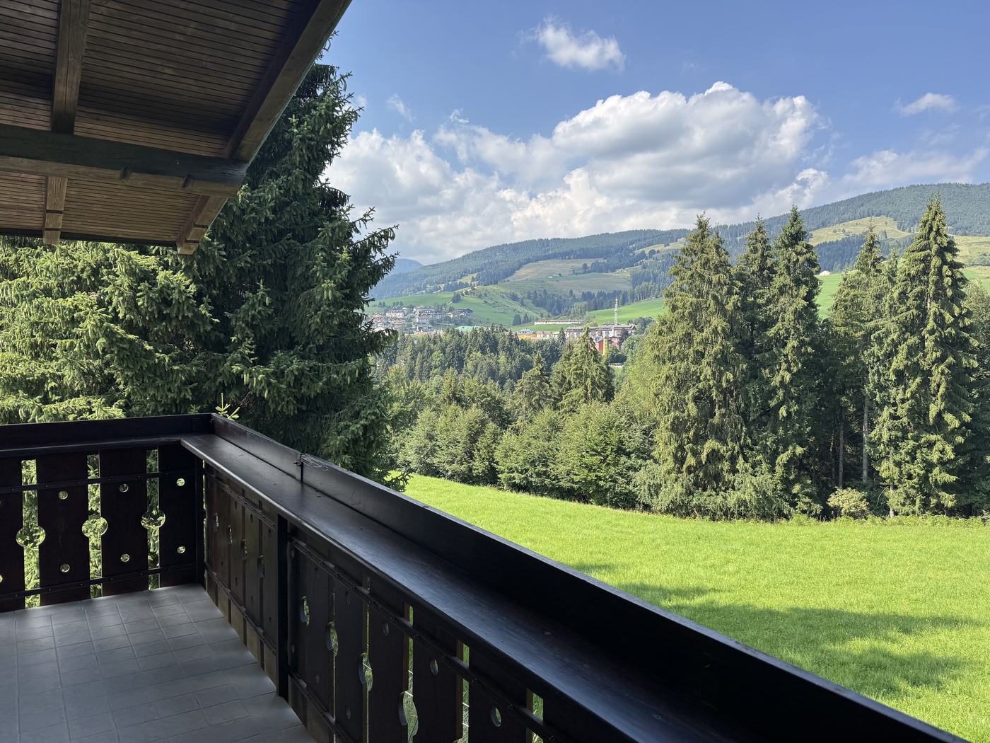 Vista sui prati dal terrazzo
